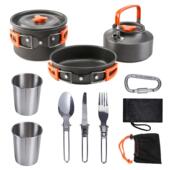 折叠茶壶组合 人套锅户外露营炊具炊具套装 户外用品爆款