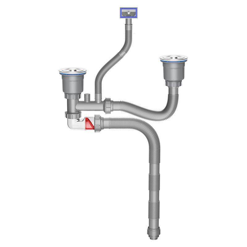 省空间厨房水槽下水管洗菜盆下水整套防返臭侧排下水器排水管,家装主材,下水器,淘宝优惠券,粉丝福利购,淘宝优惠卷
