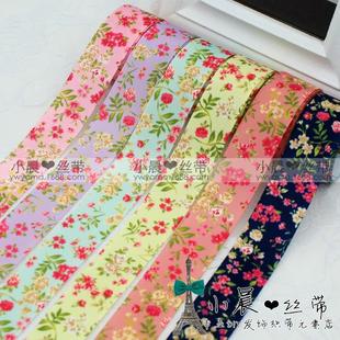 义乌姚明织带韩式发饰手工diy服饰烘焙礼品缎带罗纹印刷花草丝带