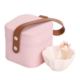 捏花花瓣杯女生粉色品茗杯中式单个喝茶杯子个人专用主人杯茶盏杯