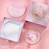 故宫人面桃花镜手持化妆镜洛阳博物馆文创国风小镜子古风朱颜镜