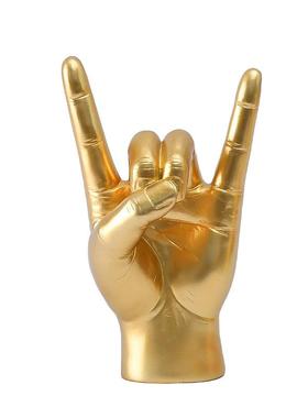 新品摇滚乐队Rock手势手指模型酒吧桌面办公室树脂工艺品摆件