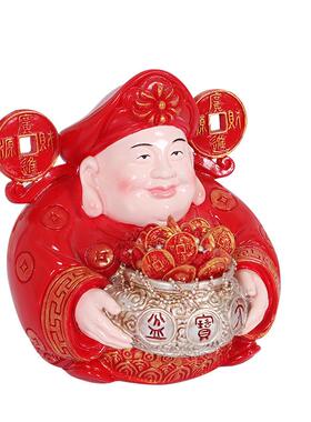 公司店铺开业财神摆件新店前台财神爷财神像招财小摆件桌面装饰