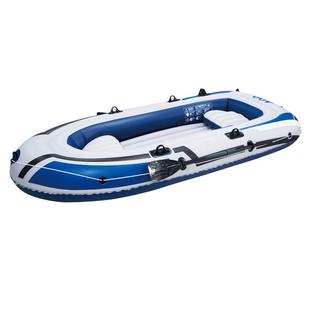 皮划艇多人充气船2/3/4人橡胶船加厚耐磨底钓鱼船便携漂流船