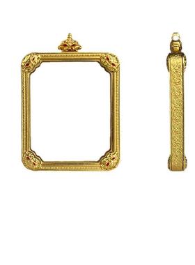 独角兽唐卡盒黄铜镀金可开合置物双面高透保护罩铜制高端摆件