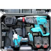 MT款 锂电电钻冲击扳手角磨机电锤锂电工具四件套外贸