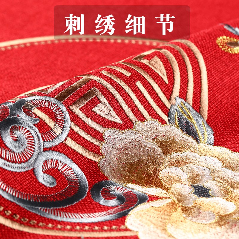 速发红色坐垫新中式红木家具沙发垫结婚高端实木沙发垫座垫罗汉床