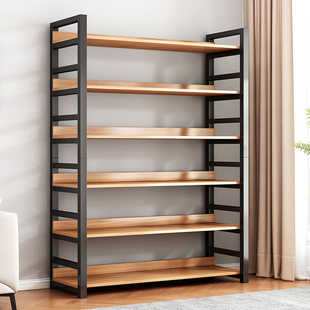 速发货架多层置物架落地架子家用收纳架客架储书架钢木展示厅铁艺