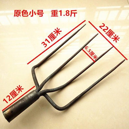 速发钢叉四齿叉农用实心全钢草叉子泥叉粪叉子加铁四股叉三齿叉五