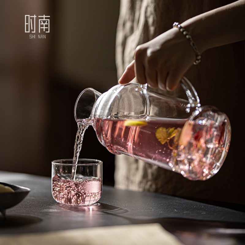 速发玻璃凉水壶围炉冰茶量白开水瓶耐高温大容凉水杯水冷壶家用泡