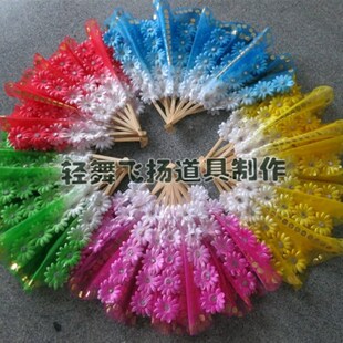 速发朝鲜舞蹈扇扇长白金达莱扇子百花争艳舞蹈扇7花朵花梅0扇