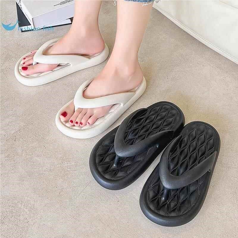 速发新款人字拖男潮夏季外穿高级感厚底防滑户外沙滩夹脚情侣拖鞋