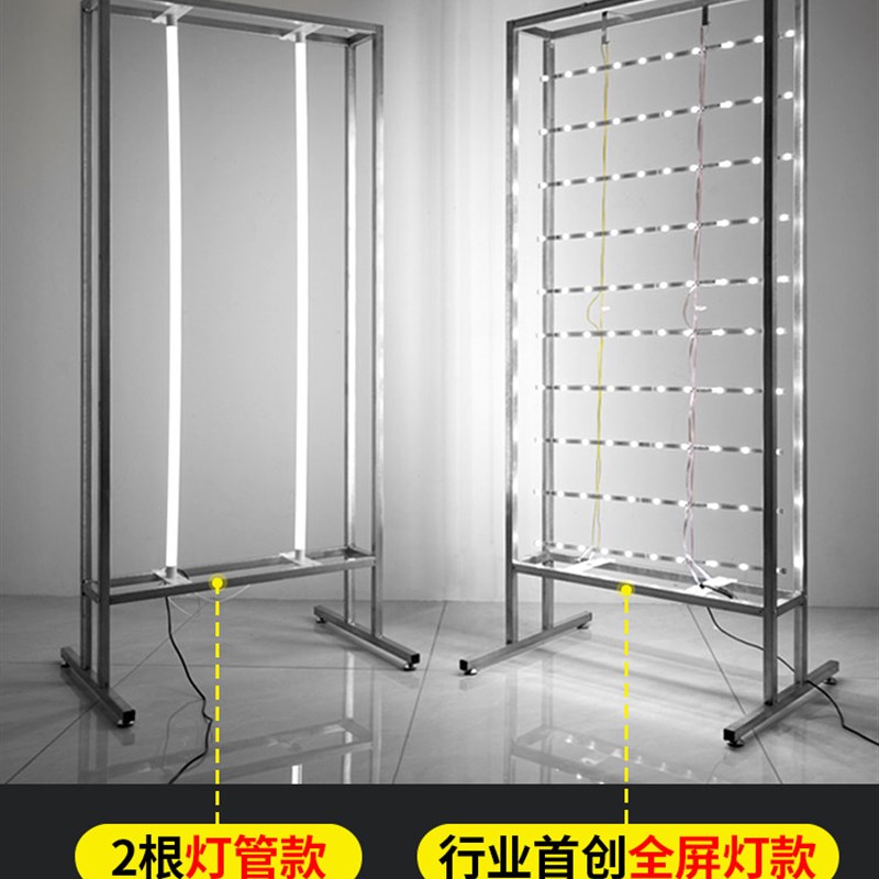 速发夜宵灯箱广告牌招牌户外足浴门口发光展示牌充电立式落地移动