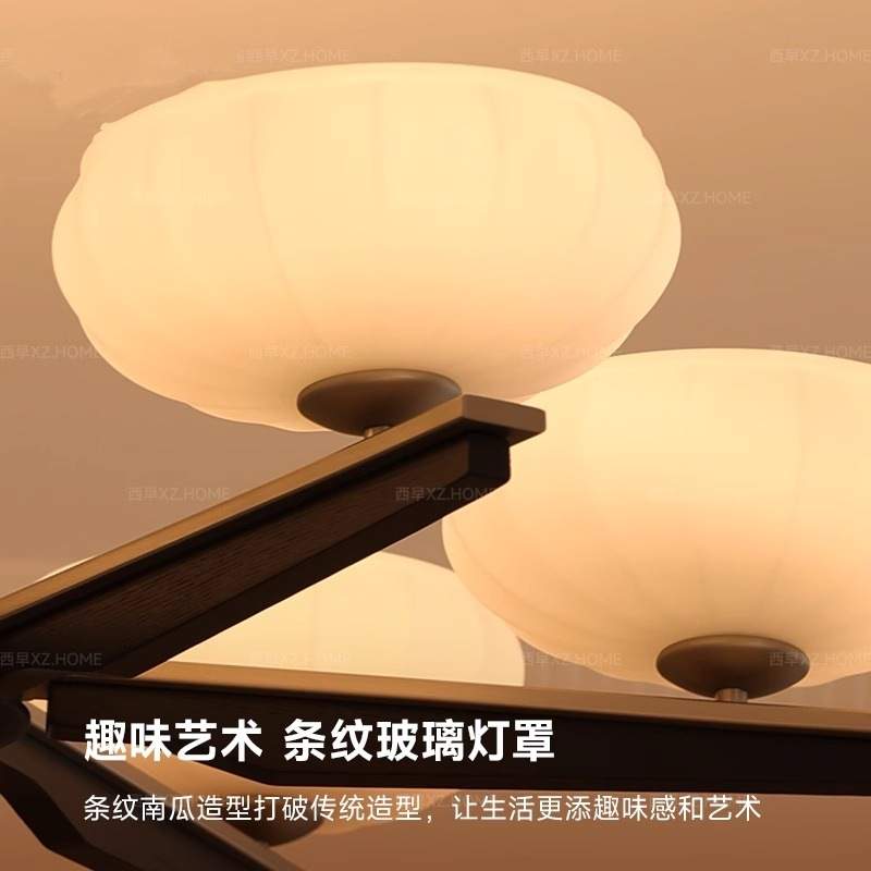 若木法式中古客厅灯主灯吊灯美式复古卧室餐厅书房低层高吸顶灯具