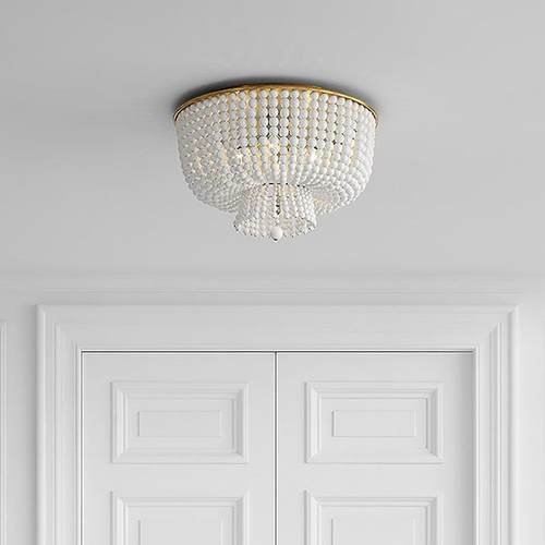 现代简约室内全铜玄关走廊水晶灯美式卧室厨房豪宅餐厅陶瓷吸顶灯