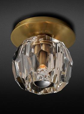 北欧餐厅客厅过道走廊玄关阳台简约现代卧室书房轻奢水晶小吸顶灯