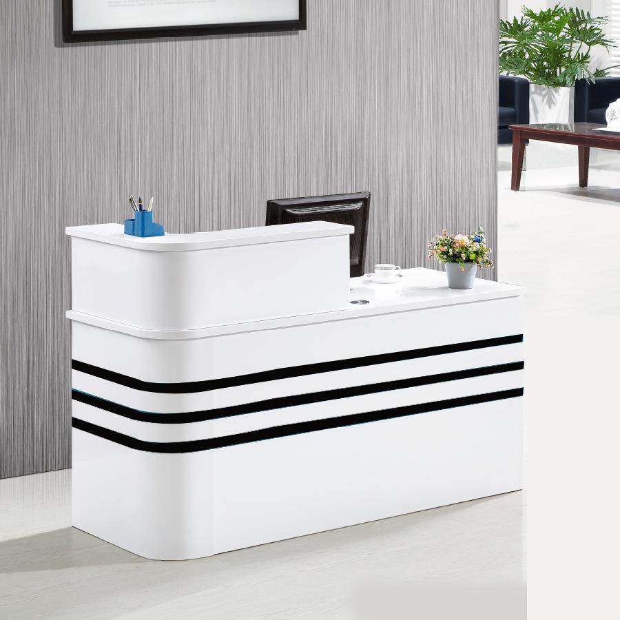 烤漆前台接待台办公前台桌简约公司收银台咨询吧台迎宾柜桌6018