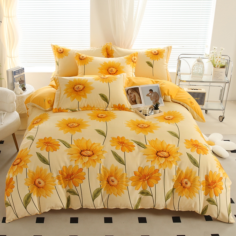 2025新款纯棉四件套加厚磨毛100%全棉被套床单春秋冬家纺床上用品