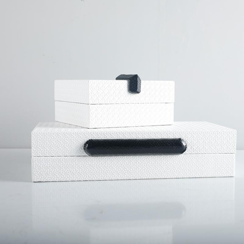 新中式摆设装饰盒摆件书房卧室梳妆台现代简约收纳盒软装饰品