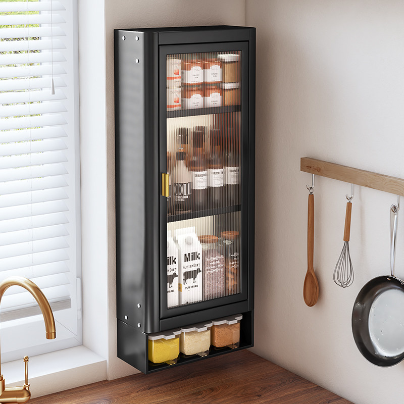 厨房调料收纳盒壁挂式多功能调味品置物架墙上调味料架佐料收纳柜