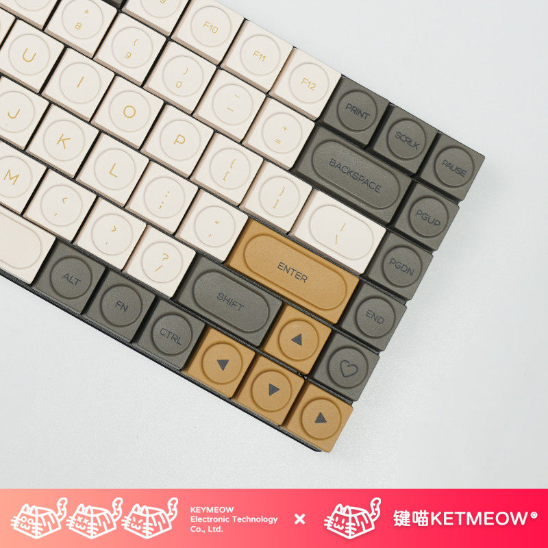 微光主题键帽积木高度137键复古简约热升华机械键盘帽键喵KEYMEOW