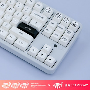 键喵BOW主题SA高度二色注塑161键简约办公PBT客制化机械键盘键帽