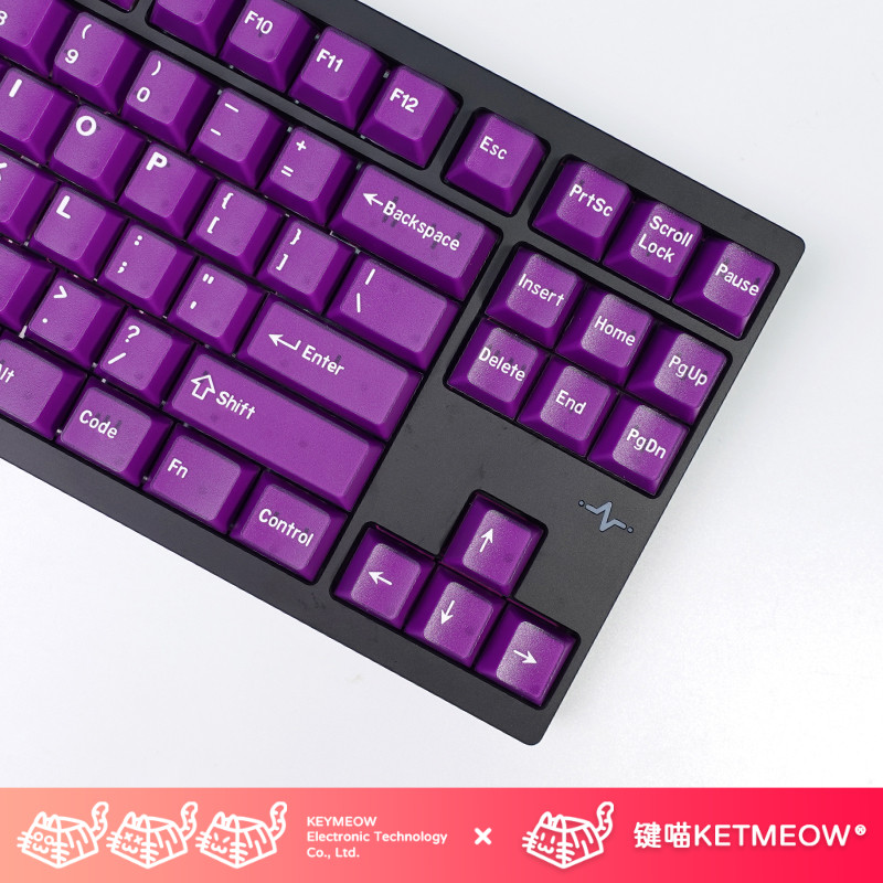 键喵紫透主题原厂高度透光键帽