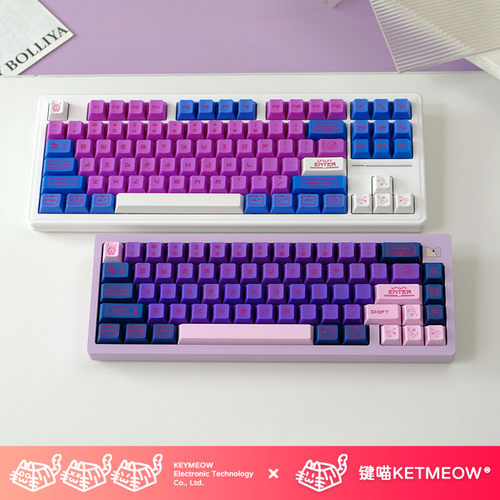键喵温感变色键帽霓虹幻刃