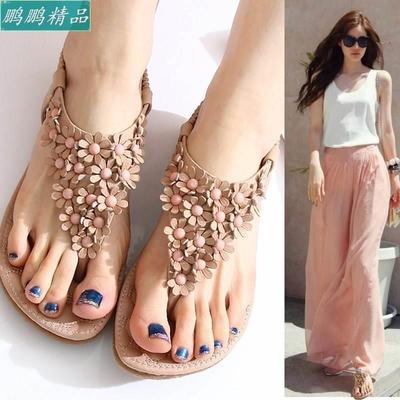 2017 beach shoes Summer GIrl Flat flip-flops Women sandal