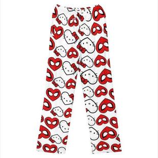 Cartoon pajama pants for women, loose fitting, casual, air-c