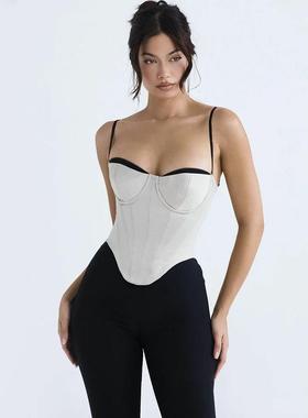 women bustier corset crop top top best strap white bodycon