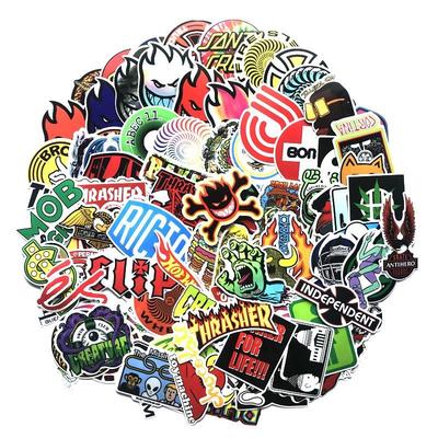 100 cool skateboard fashion Stickers For Suitcase Skateboard