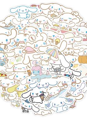 50PCS Cute Anime Cinnamoroll Waterproof Stickers Cartoon Dec