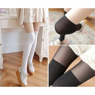 Kawaii Lolita Tights Girl Lace Pantyhose Dots Women Transp
