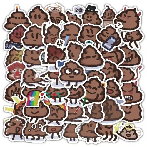 创意粑粑贴纸电脑相册行李箱手帐