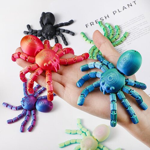 3D打印磁吸吸铁石蜘蛛关节可动立体大全儿童玩具鱼缸造景模型手办