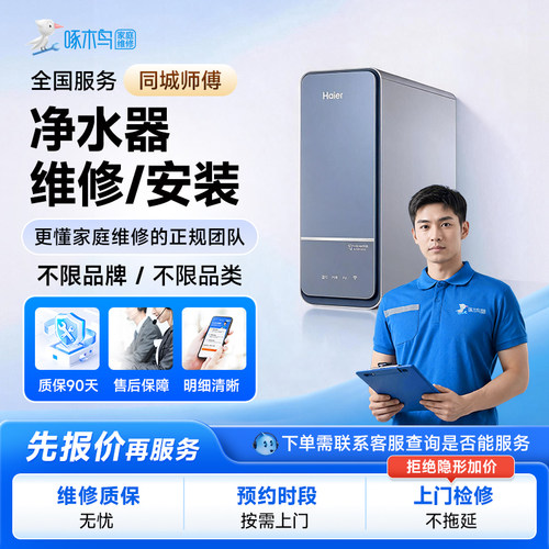 净水器上门维修拆装同城师傅修全国服务预付款啄木鸟北京上海广州