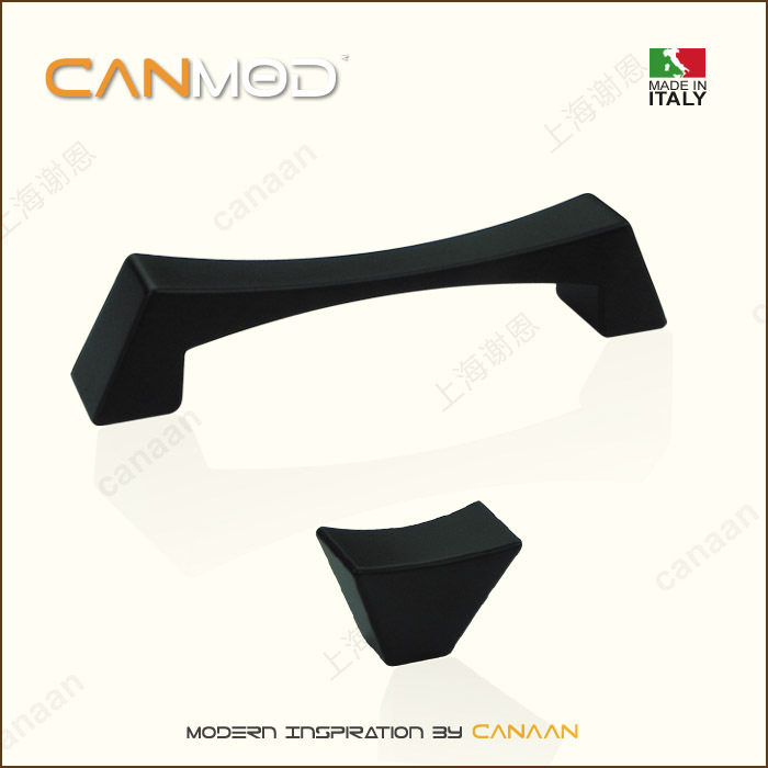 Canmod迦南原装意大利进口 哑黑色现代简约抽屉柜门拉手15187型号