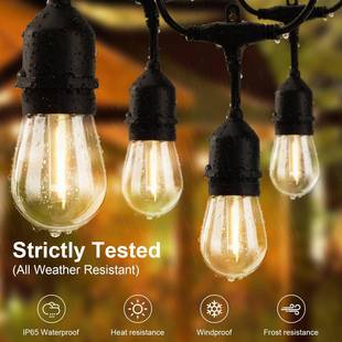 S4压高灯串ed挂灯户外l庭1院装 1223饰灯花园灯露营氛围灯串防水耐