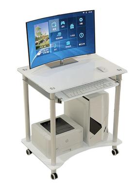 迷卧室动单人可移钢你化玻47999璃用电脑台式桌小户型家单台双层