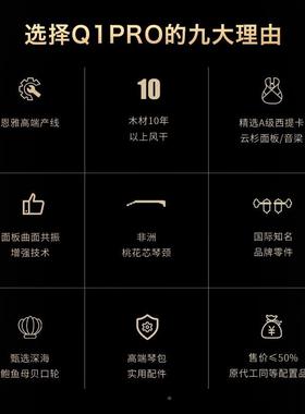 ENY新A品Q11指Pro4寸民谣吉他70207木单板弹专业演奏电箱琴