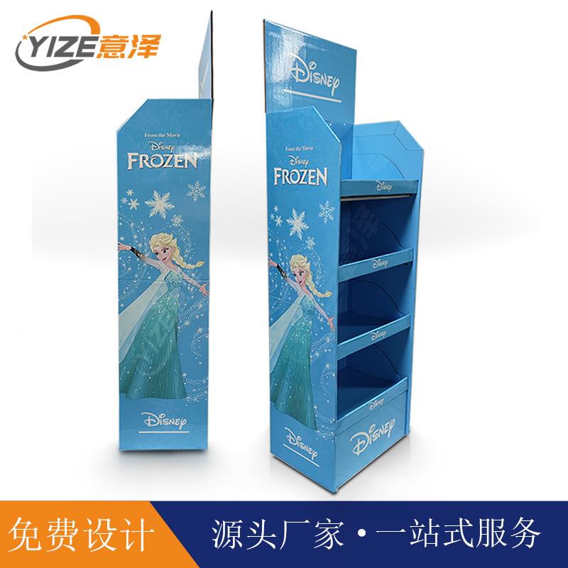 商卡通公仔纸货FD1168架一体成型超落陈地式玩纸列展示架自具动弹