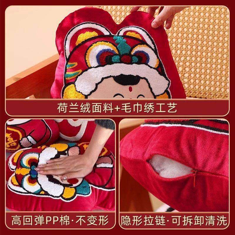 结枕一对红色婚压抱床娃娃新款高档新XLM婚婚庆公喜娃金仔童玉垒