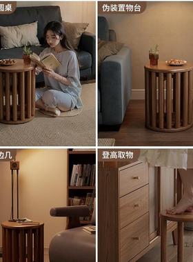 实木子可叠放24922圆凳家用叠四叠备乐用餐桌板凳合一组合木椅凳