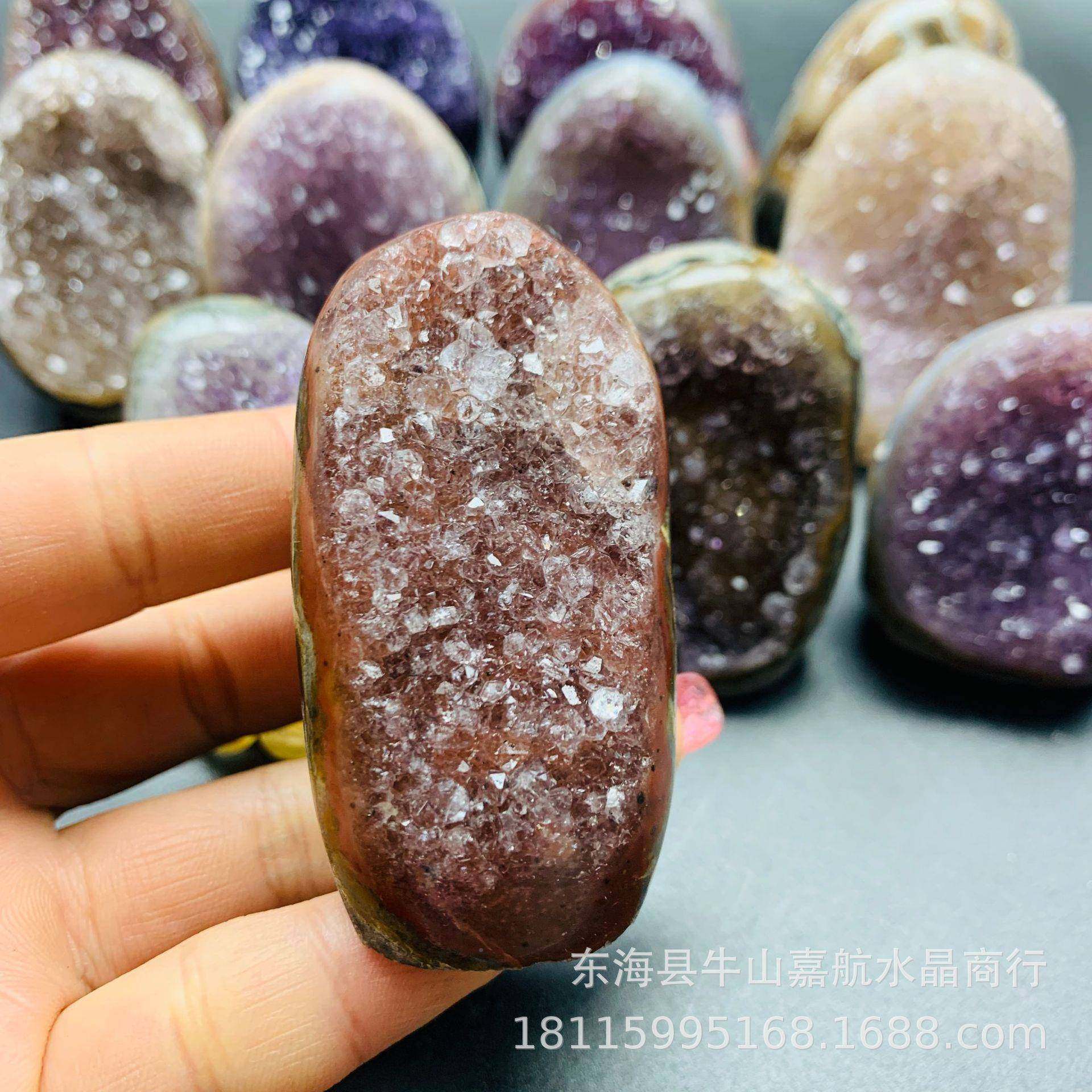 东海水晶乌然拉圭迷你天彩晶无品牌/晶石镇紫晶洞原摆件水洞家居