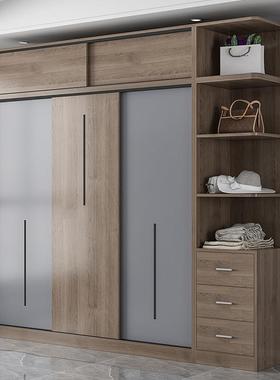 轻奢柜家用卧室简约现储代衣衣挂式收纳出租房用橱推拉门柜t66010