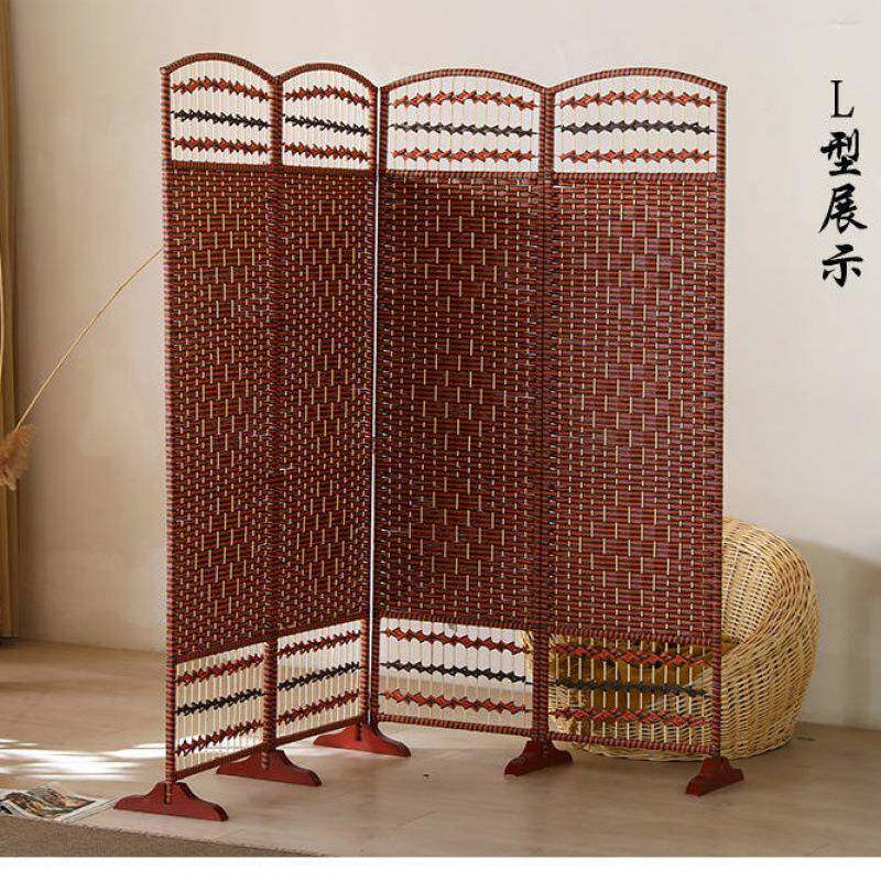 新中式OFD手工编屏隔断客厅遮挡叠移动镂织空封闭式折简风易家用