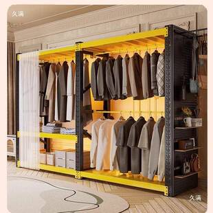 衣柜438开放式衣帽架卧房室收纳柜子衣架货出租简架易组装落置地