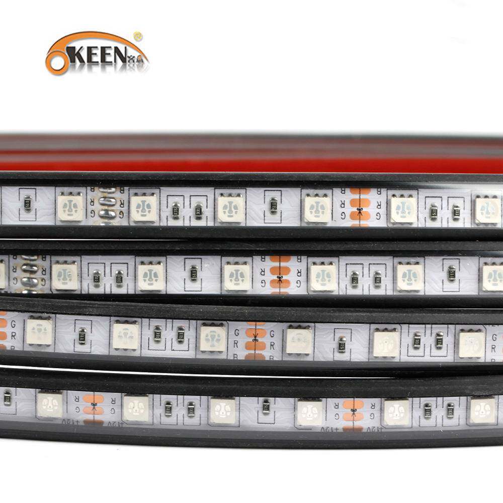 OKEE七NWAZD汽车彩声控底盘灯改装APP款RG围B一拖四LE灯条车底氛