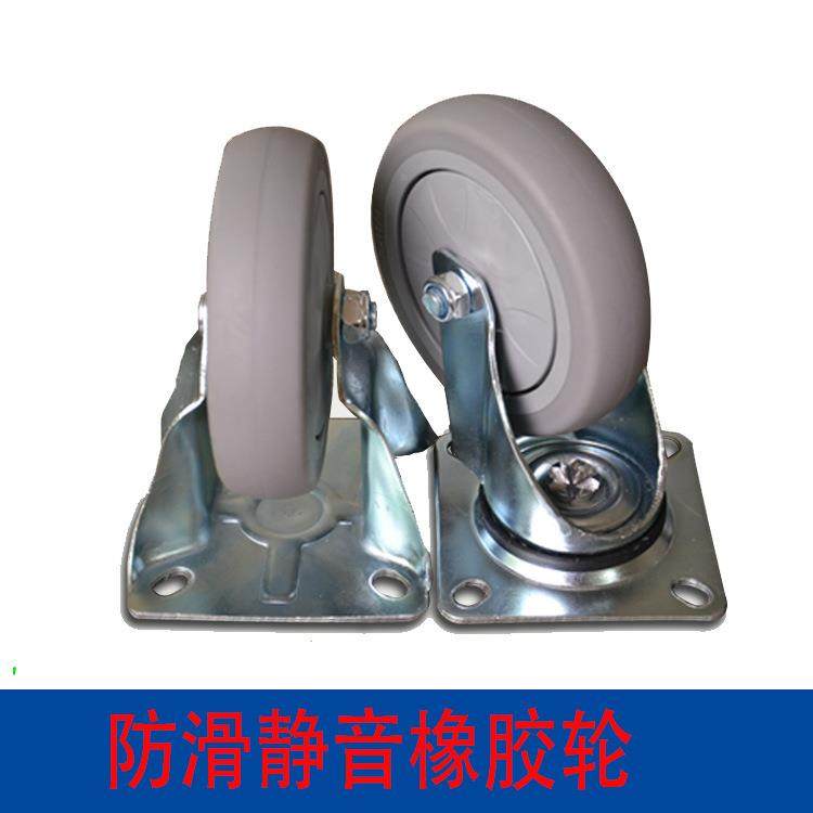 厂家销橡胶轮直静音平板车带扶手推折可叠65844车轻便拉货拖车四